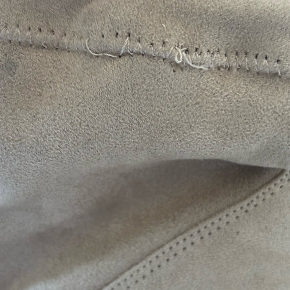 Express Women's Tan Faux Suede Block Heeled Ankle Sock Bootie Boho Boots size 8 - Picture 14 of 16